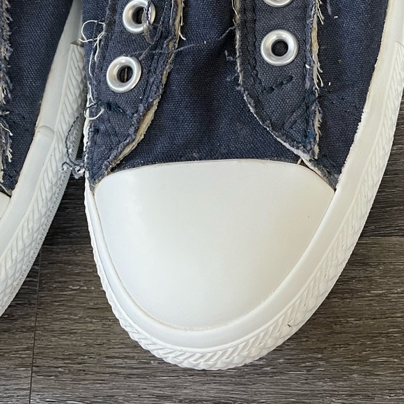 Converse All Star Slip-On Shoes in Navy - Picture 3 of 14